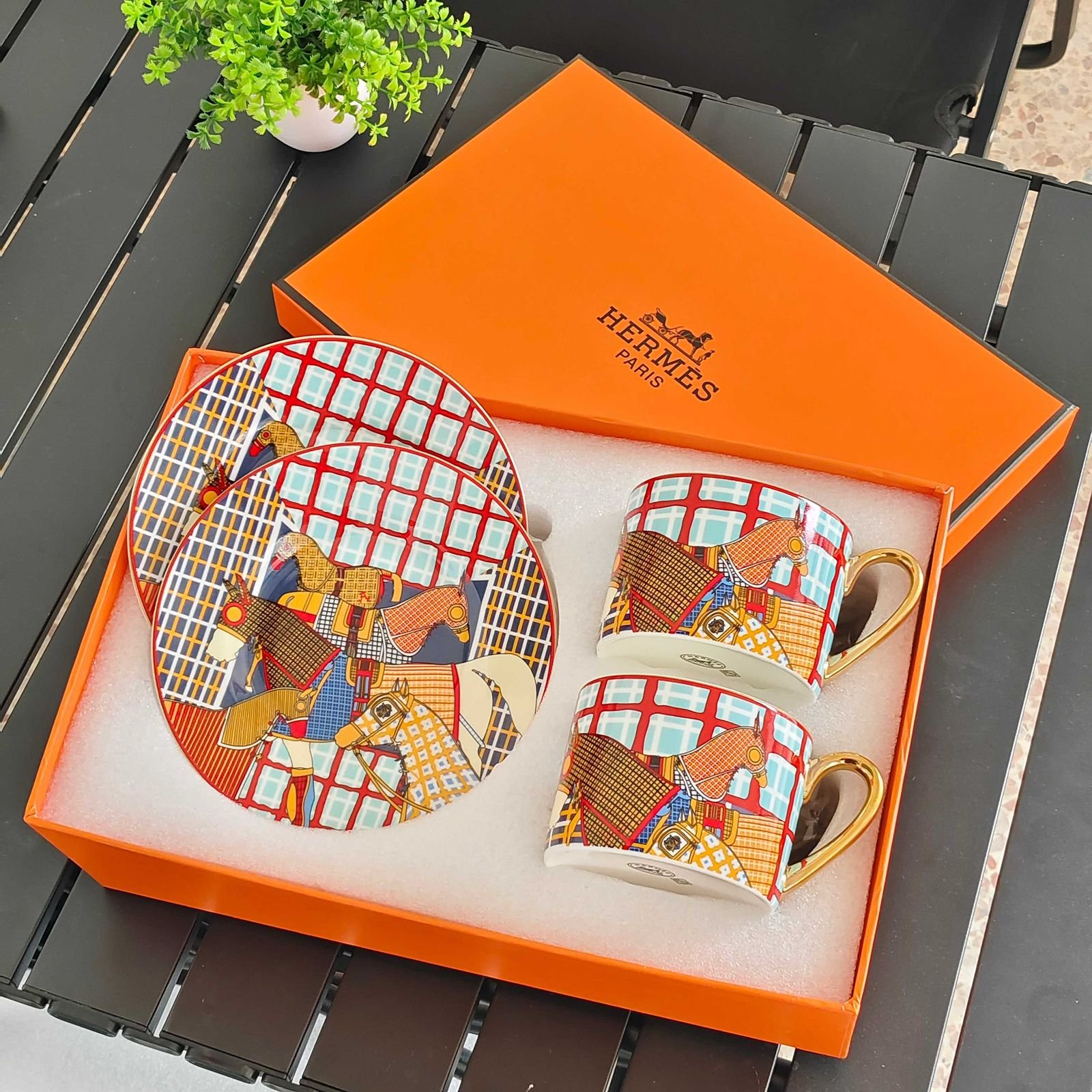 Hermes tea set for two. A special gift.